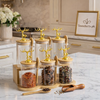 6-Piece Tiered "Stairs" Spice Jar Set – Vertical Countertop Organizer