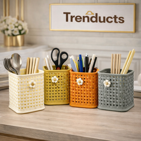 Multipurpose Desk & Kitchen Organizer – Pen, Spoon, and Utensil Holder (each)