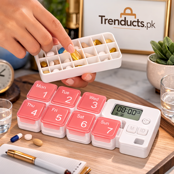 Smart Weekly Pill Organizer with Alarm Timer