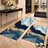 Premium Marble-Style 2-Piece Runner Mat Set