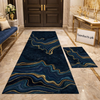 Premium Marble-Style 2-Piece Runner Mat Set