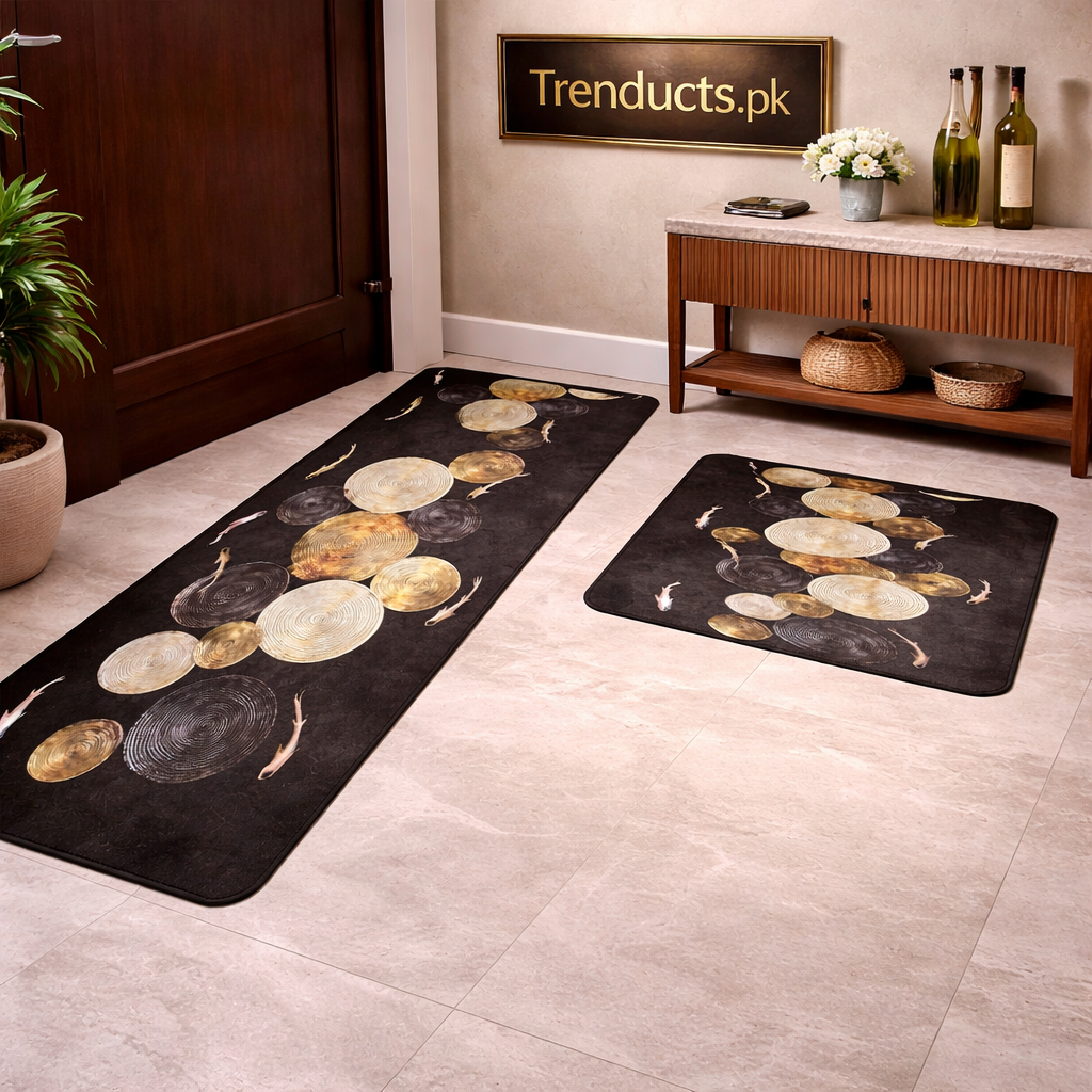 Premium 2-Piece Anti-Slip Runner Set – Large Waterproof Nappa Fabric Mats