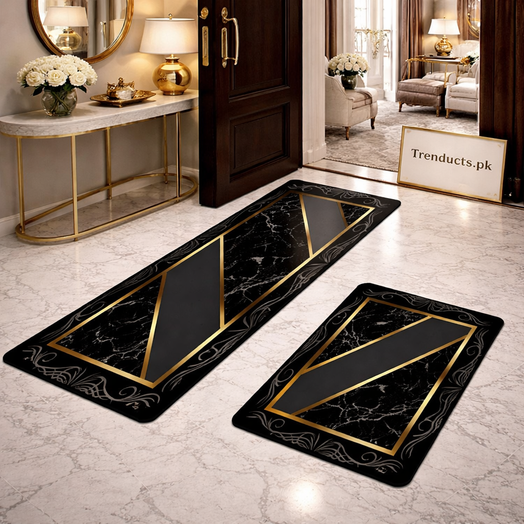 Premium 2-Piece Anti-Slip Runner Set – Large Waterproof Nappa Fabric Mats