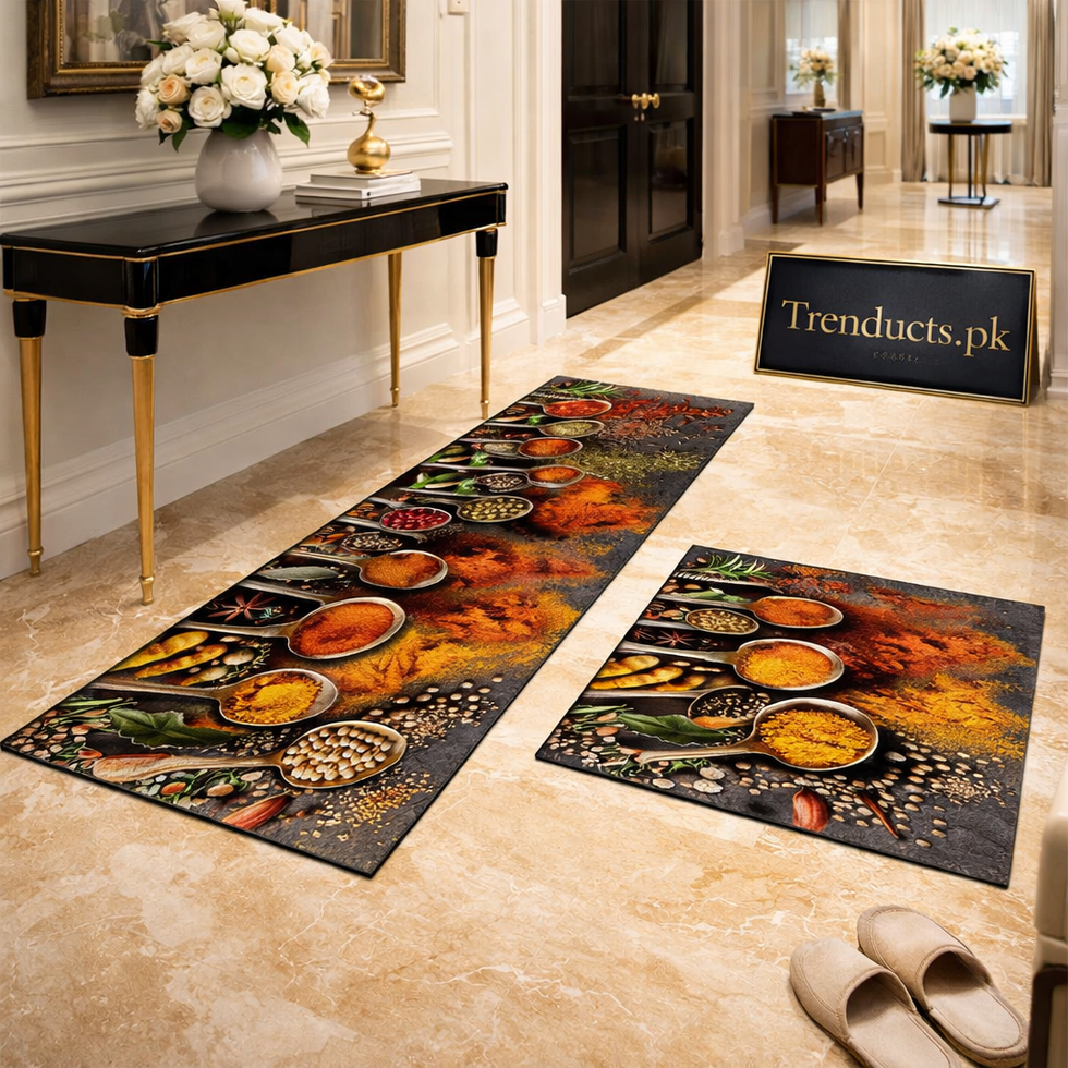 Premium 2-Piece Anti-Slip Runner Set – Large Waterproof Nappa Fabric Mats