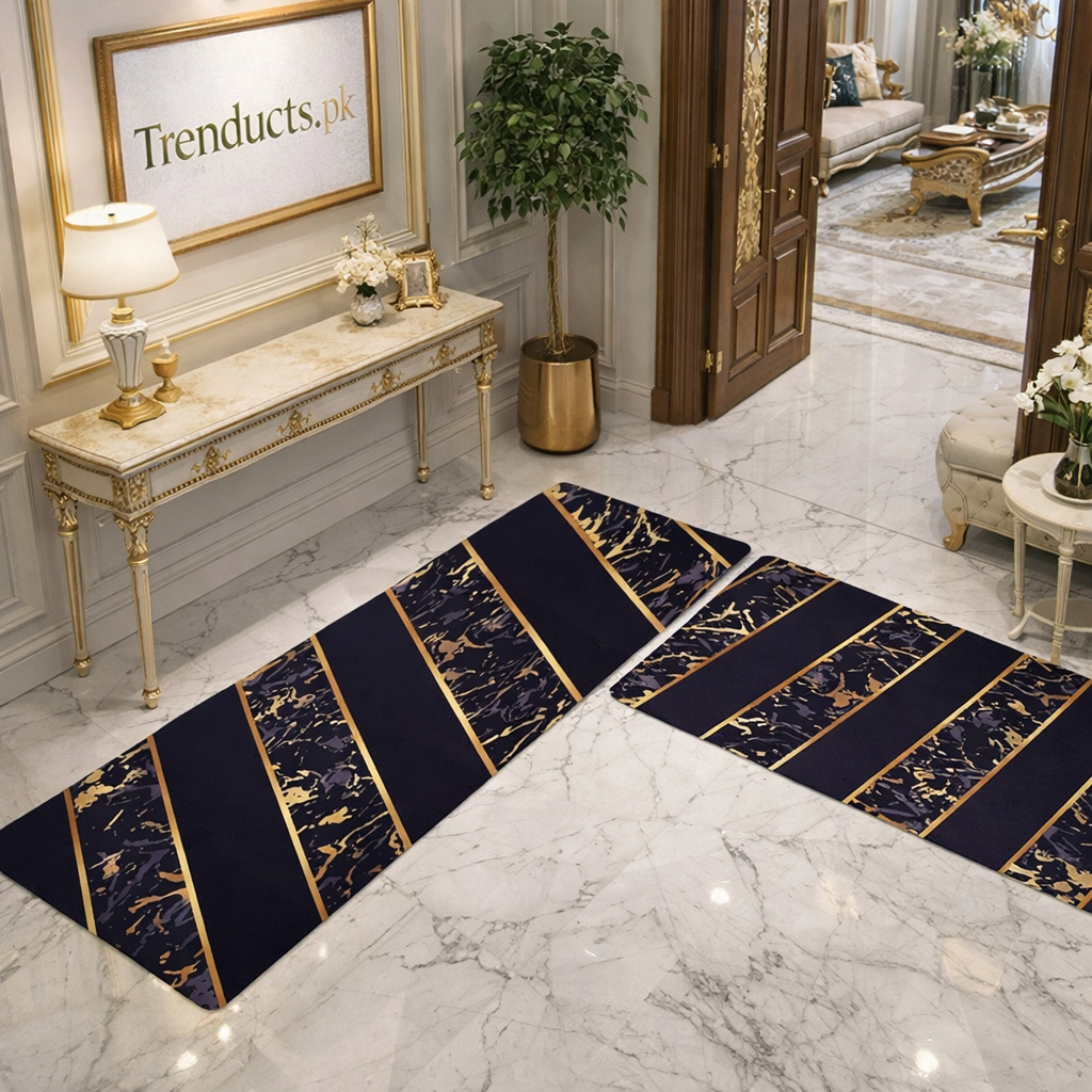 Premium 2-Piece Anti-Slip Runner Set – Large Waterproof Nappa Fabric Mats