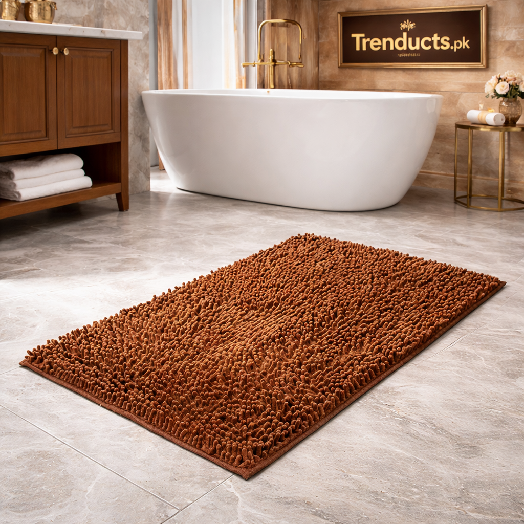 Premium Microfiber Anti-Slip Bath Mat – Ultra Absorbent Soft Bathroom Rug