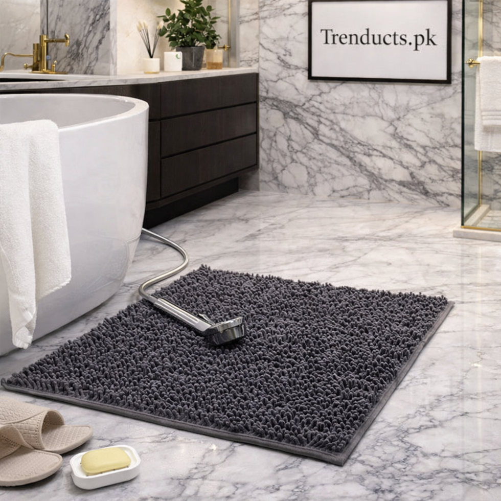Premium Microfiber Anti-Slip Bath Mat – Ultra Absorbent Soft Bathroom Rug