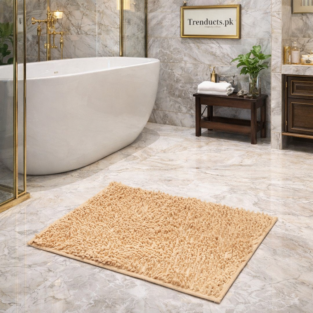 Premium Microfiber Anti-Slip Bath Mat – Ultra Absorbent Soft Bathroom Rug