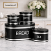 Premium 4-Piece Bread Box & Kitchen Canister Set – Airtight Countertop Organizer Station