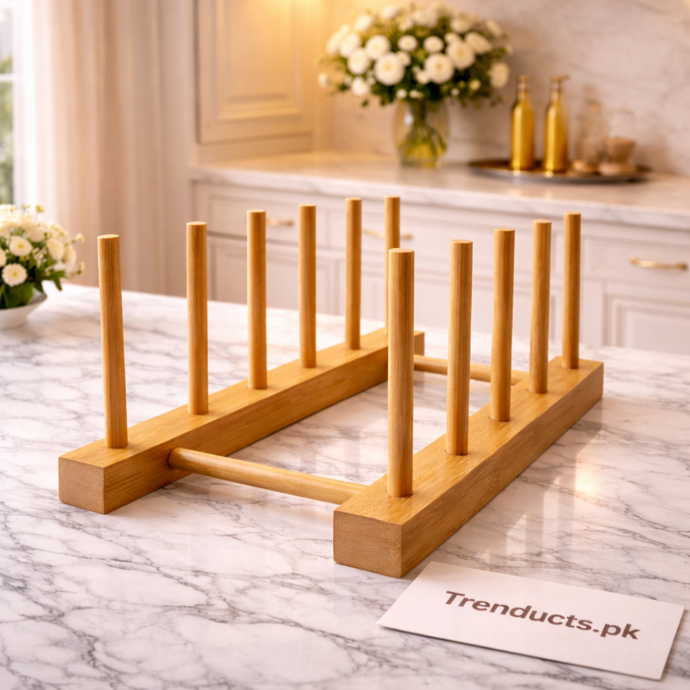 Premium Bamboo Plate Stand (5 Layer)