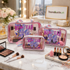 3-Piece New Year Cosmetic Organizer Set – Luxury Toiletry & Makeup Travel Bag Trio (Random Design)
