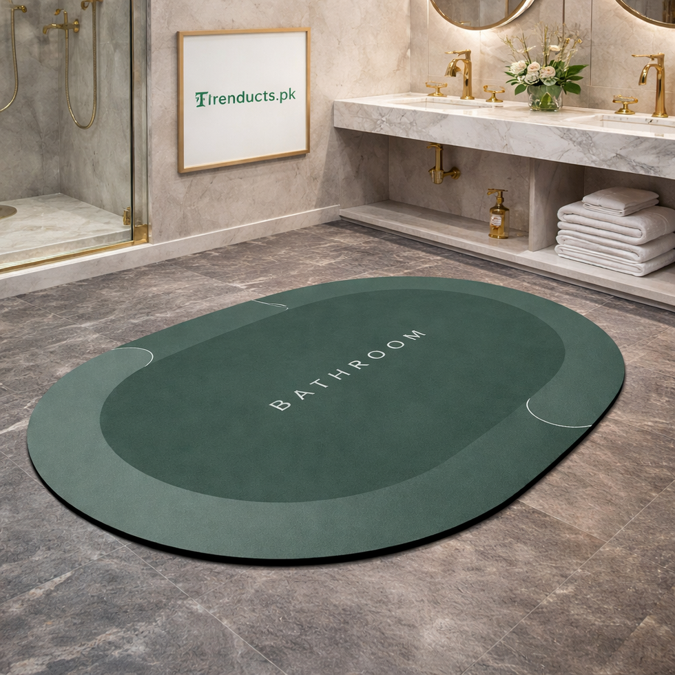 Super Absorbent Nappa Leather Bathroom Mat – Anti-Slip Quick-Dry Magic Floor Rug