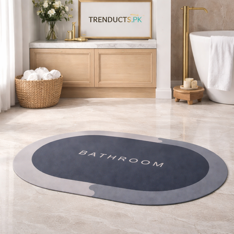 Super Absorbent Nappa Leather Bathroom Mat – Anti-Slip Quick-Dry Magic Floor Rug