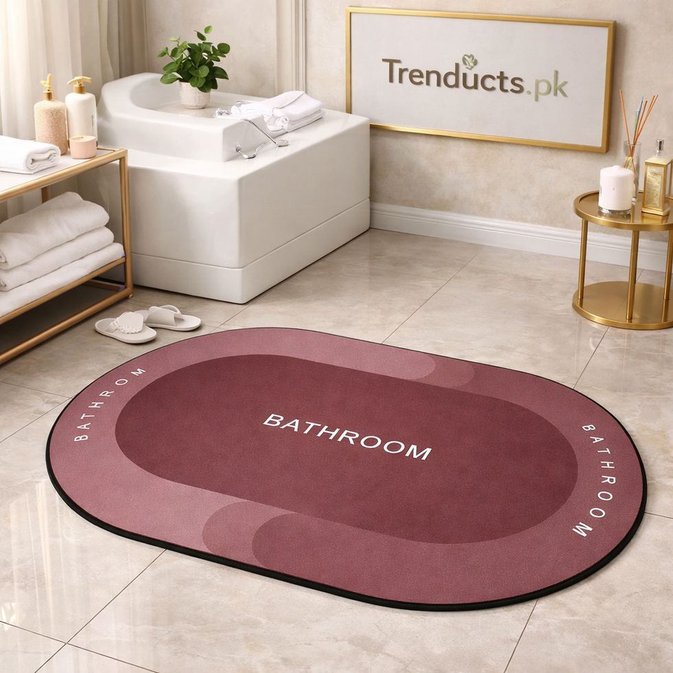 Super Absorbent Nappa Leather Bathroom Mat – Anti-Slip Quick-Dry Magic Floor Rug