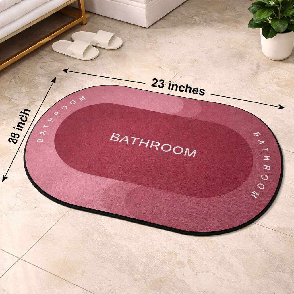 Super Absorbent Nappa Leather Bathroom Mat – Anti-Slip Quick-Dry Magic Floor Rug