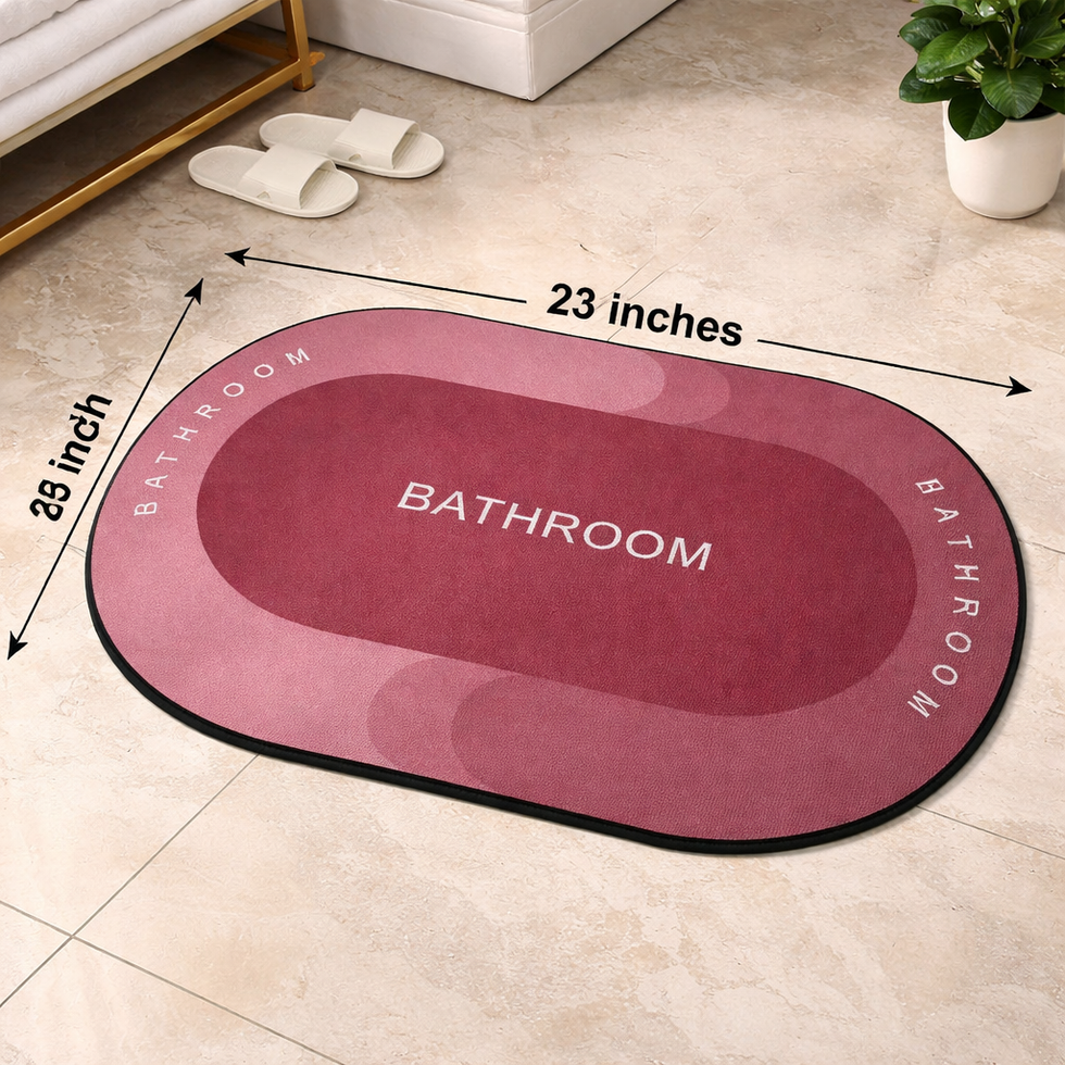 Super Absorbent Nappa Leather Bathroom Mat – Anti-Slip Quick-Dry Magic Floor Rug