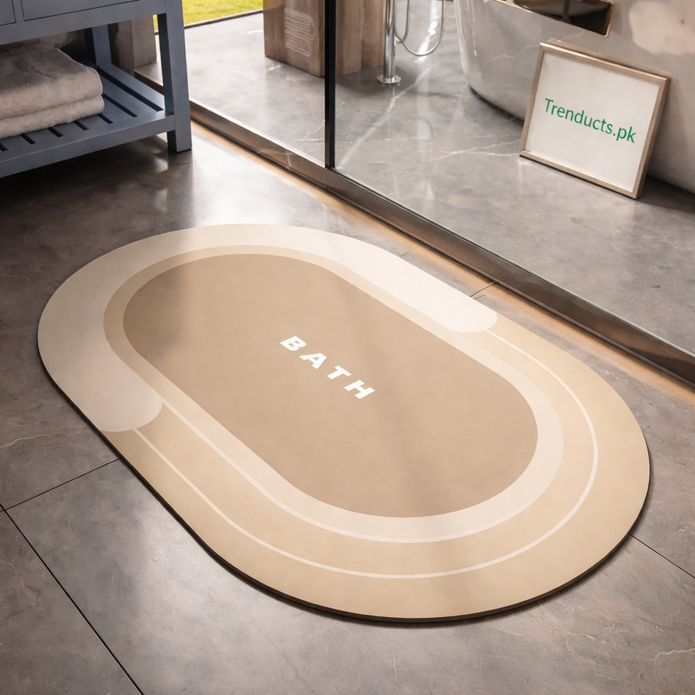 Super Absorbent Nappa Leather Bathroom Mat – Anti-Slip Quick-Dry Magic Floor Rug