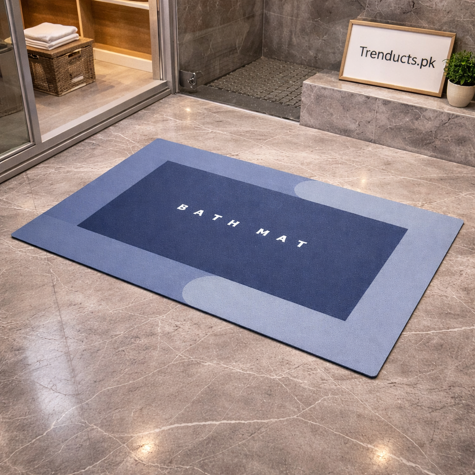 Square Bath & Kitchen Mat – Super Absorbent Quick-Dry Anti-Slip Floor Rug