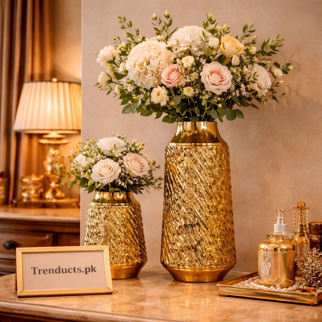 Modern Ceramic Flower Vase – Elegant Home Decor Centerpiece