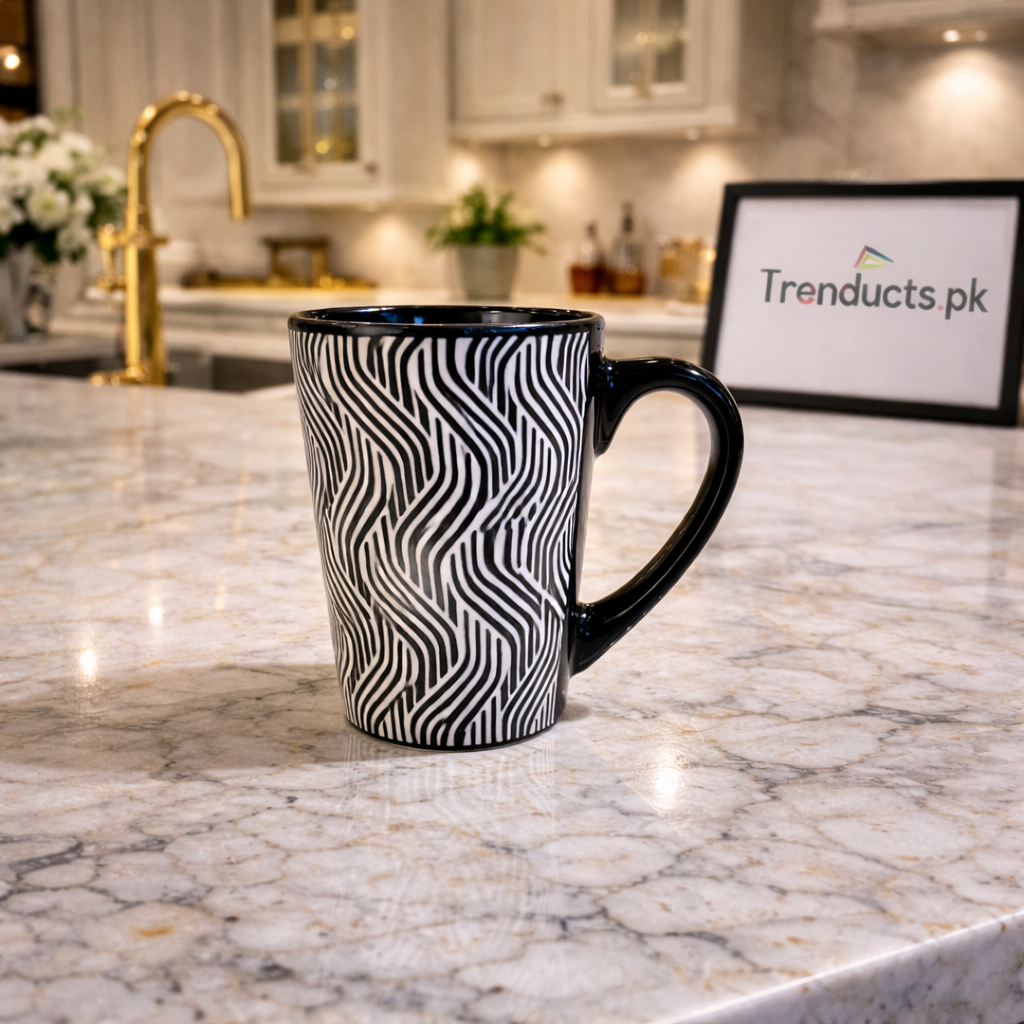 Premium 4-Piece Textured Ceramic Mug Set – Modern Nordic Coffee & Tea Cup Collection