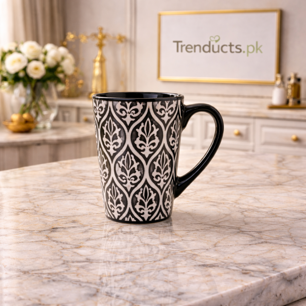 Premium 4-Piece Textured Ceramic Mug Set – Modern Nordic Coffee & Tea Cup Collection