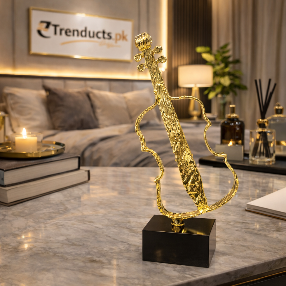 Virtuoso Gold Elegant Violin Decorative Showpiece