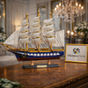 Royal Blue Classic Sail Ship Model - (43 x 38 cm)
