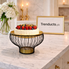 New Style Matte Black Pedestal Cake Dish – Elegant Dessert Display Stand