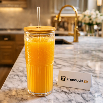 Lumina Designer Glass Tumbler – Aesthetic Iced Tea Glass