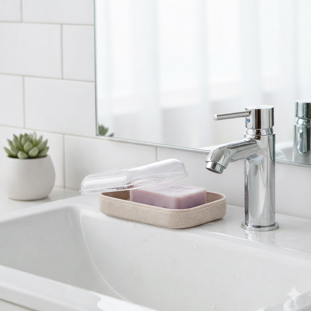 Wheat Straw Soap Dish - Eco-Friendly Drainage Station