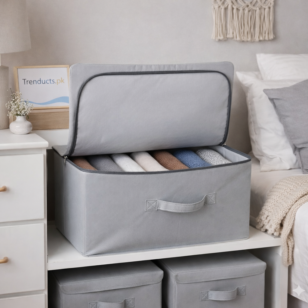 Premium Foldable Cloth Storage Box - Dust-Proof Wardrobe Organizer
