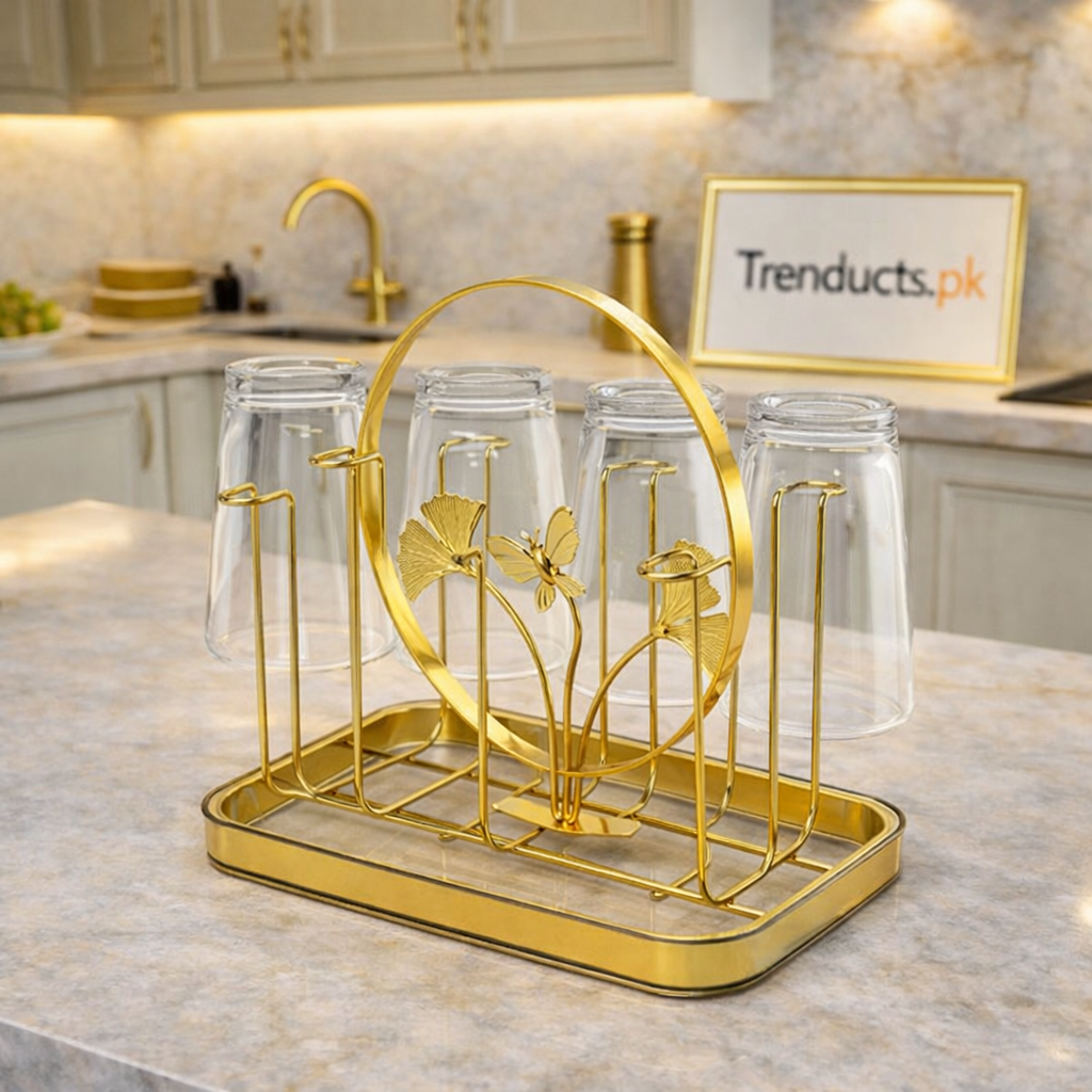 Premium Stainless Steel Glass Drying & Storage Stand