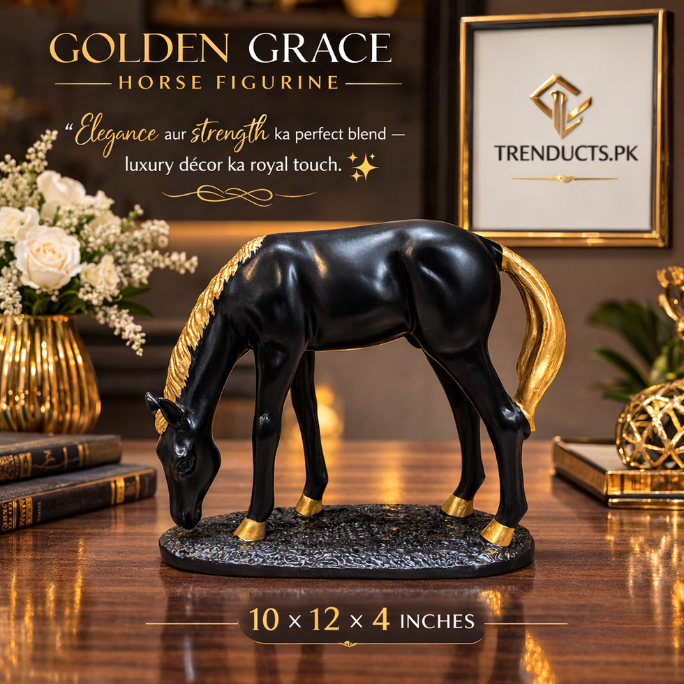Imperial Dusk & Gold-Hoofed Stallion Decor