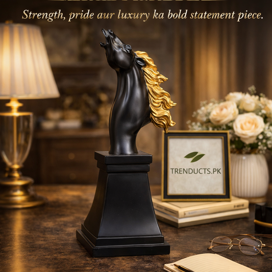 Velvet Night Gilded Horse Decor
