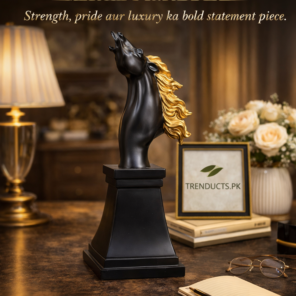 Velvet Night Gilded Horse Decor