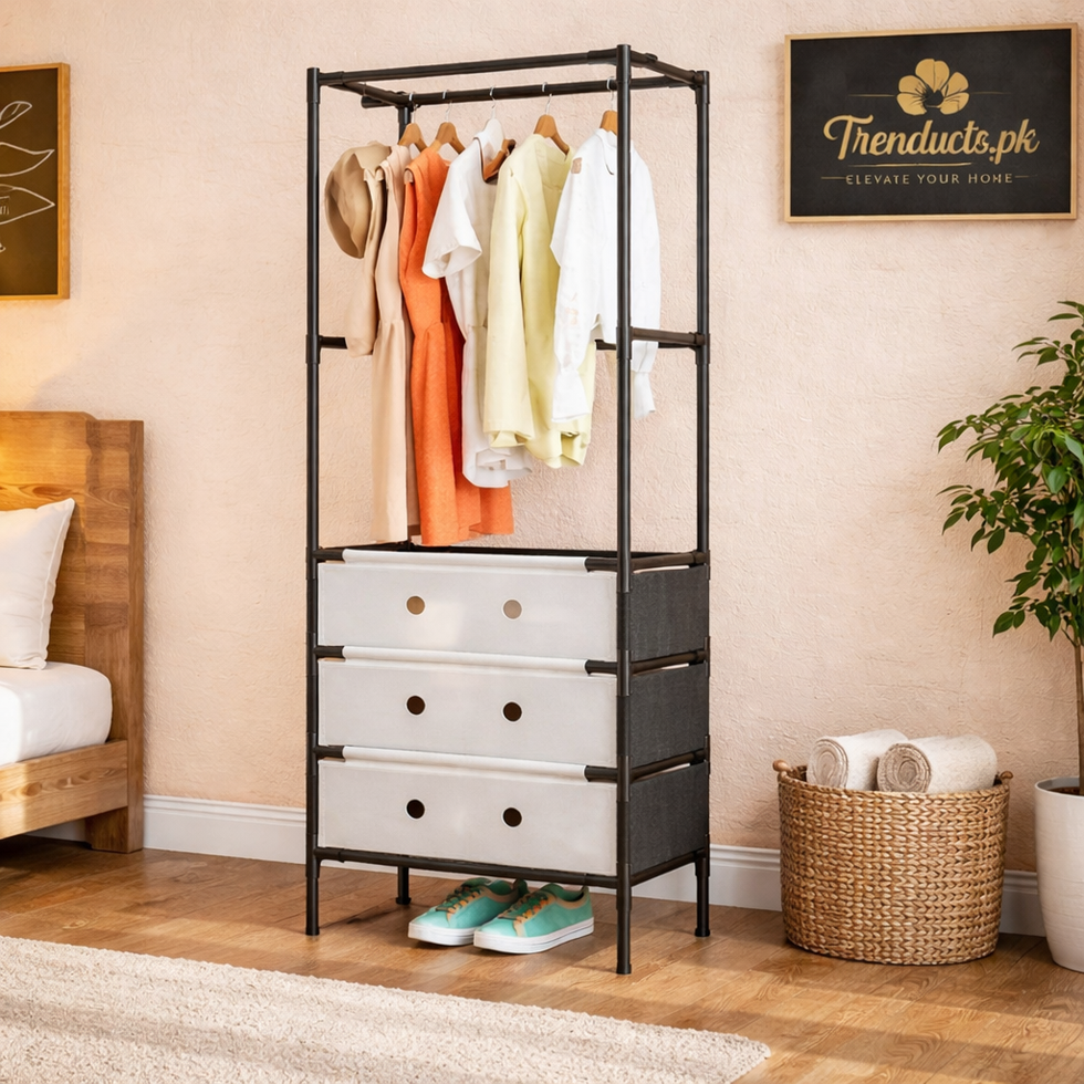 Heavy-Duty Foldable Cloth Drying Rack - Rust-Proof Stainless Steel