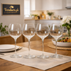 Crystal Round Champagne Goblets – Premium Set of 4