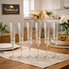 Crystal Golden Champagne Flutes – Luxurious Set of 6