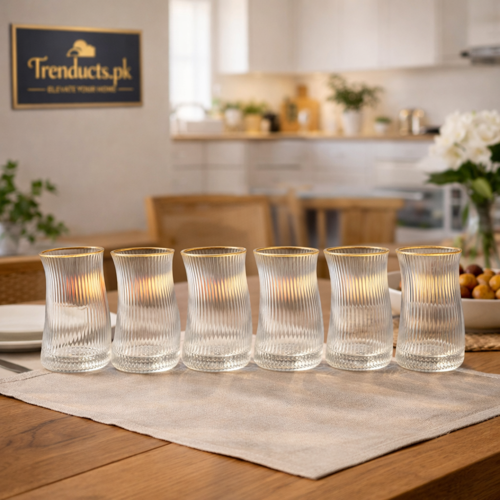 Crystal Cocktail Curve Glasses – Stylish Set of 6