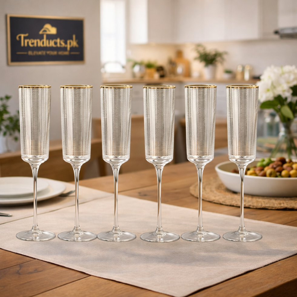 Crystal Champagne Flutes – Classic Set of 6