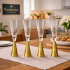 Hammered Champagne Flutes – Elegant Set of 4