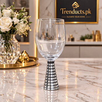 Screw Champagne Goblets – Silver Textured (Set of 6)