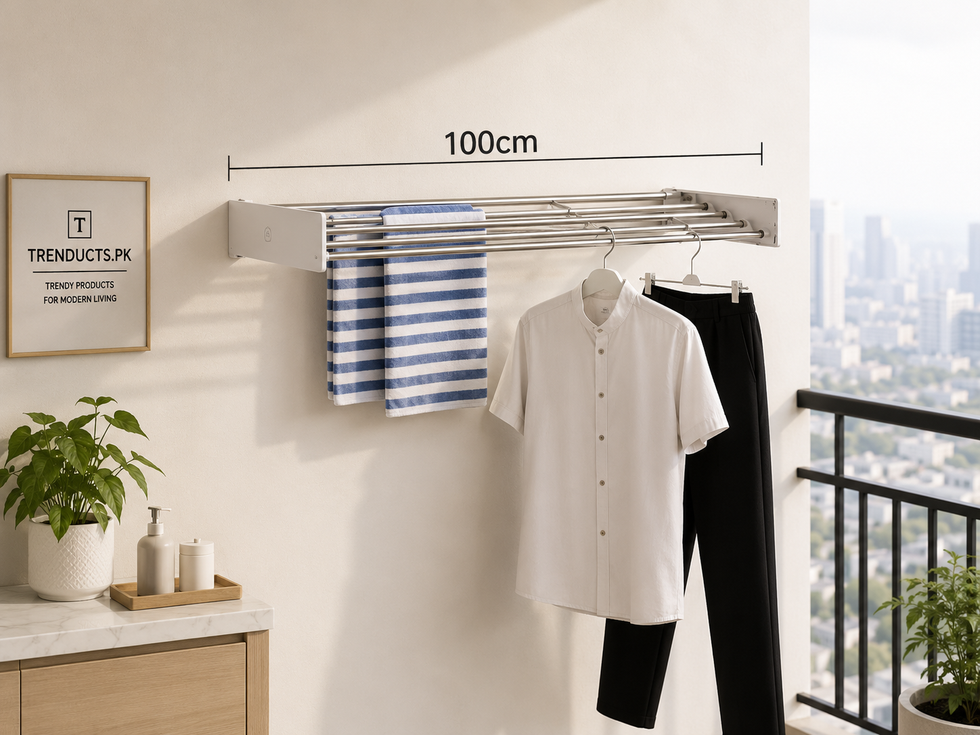 Space-Saver Pro Wall-Mounted Foldable Towel Rack – Heavy Duty Aluminum Indoor/Outdoor Clothes Drying Rack