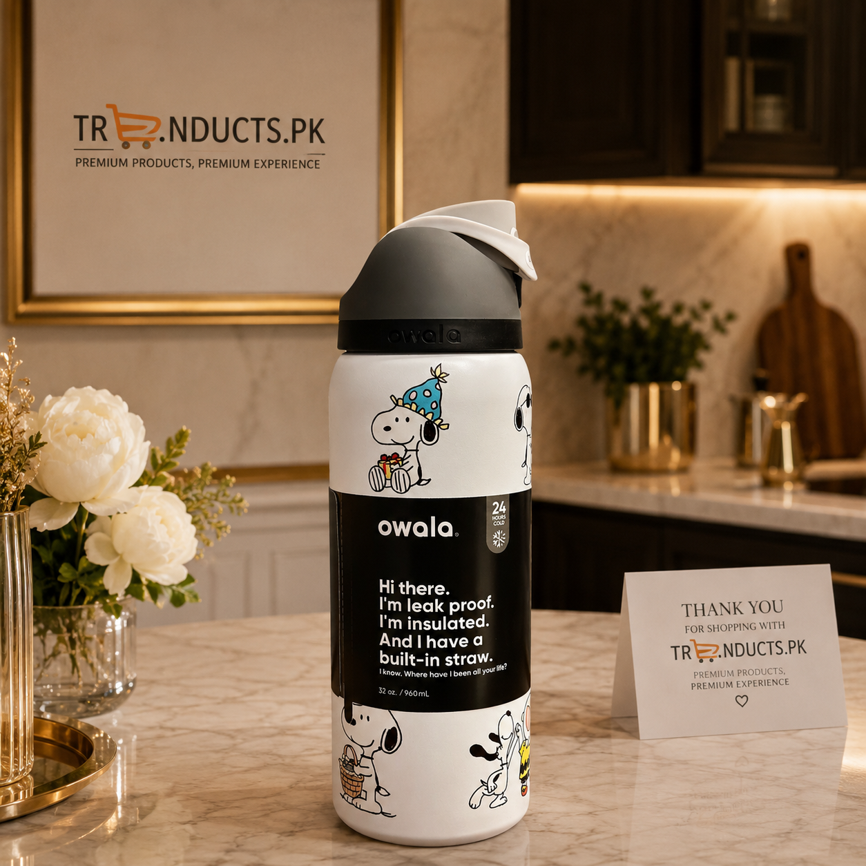 Owala FreeSip® "Peanuts Snoopy" Limited Edition 32oz Bottle