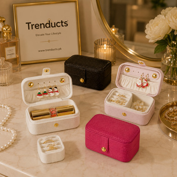Mini Portable Travel Jewelry Box & Organizer