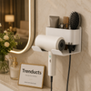 3-in-1 Wall-Mounted Hair Dryer Holder & Vanity Organizer