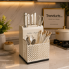 2-in-1 Nordic Knife Block & Cutlery Organizer