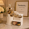 2-in-1 Rotating Dome Brush Station & Cosmetic Organizer