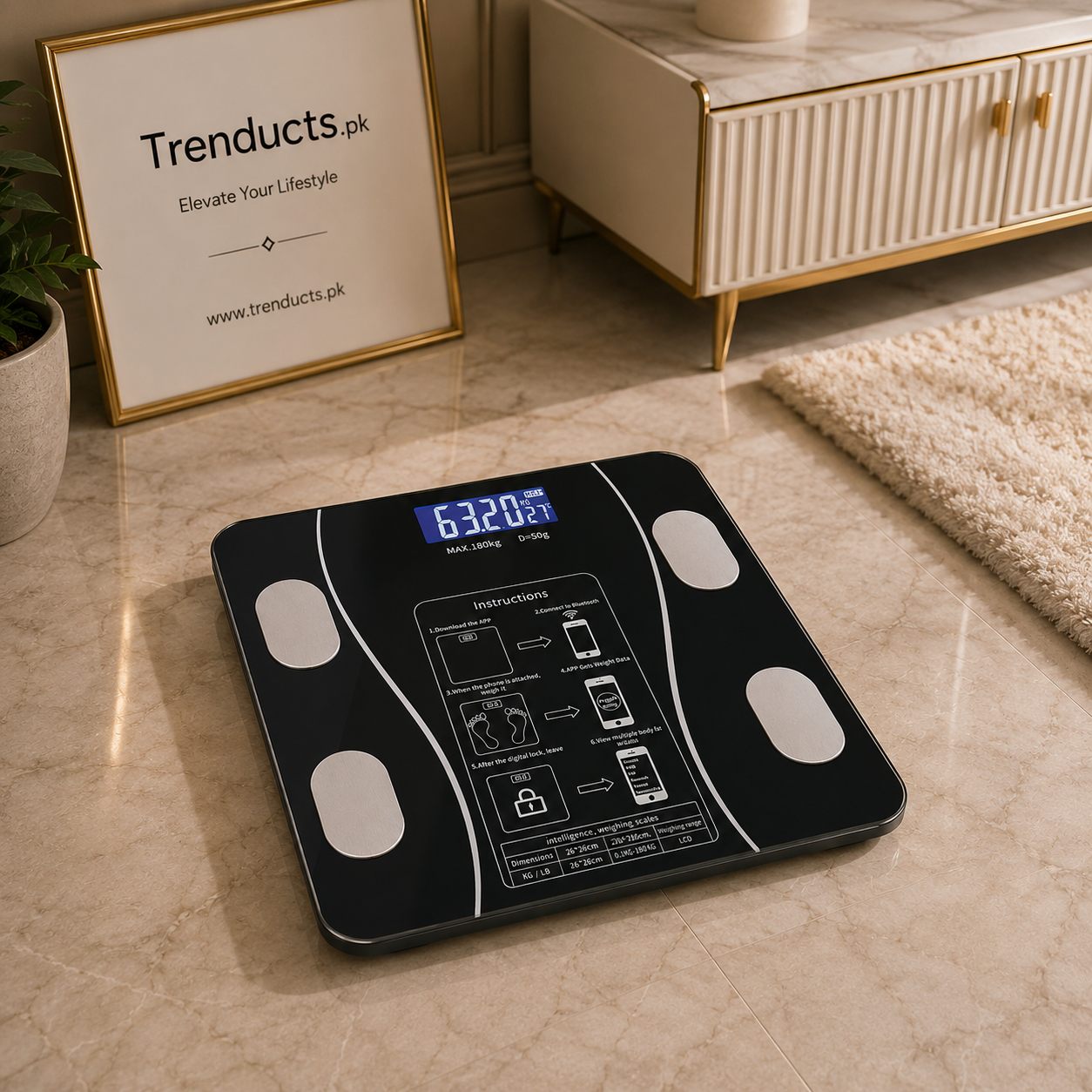 USB Rechargeable Smart Digital Body Weight Scale