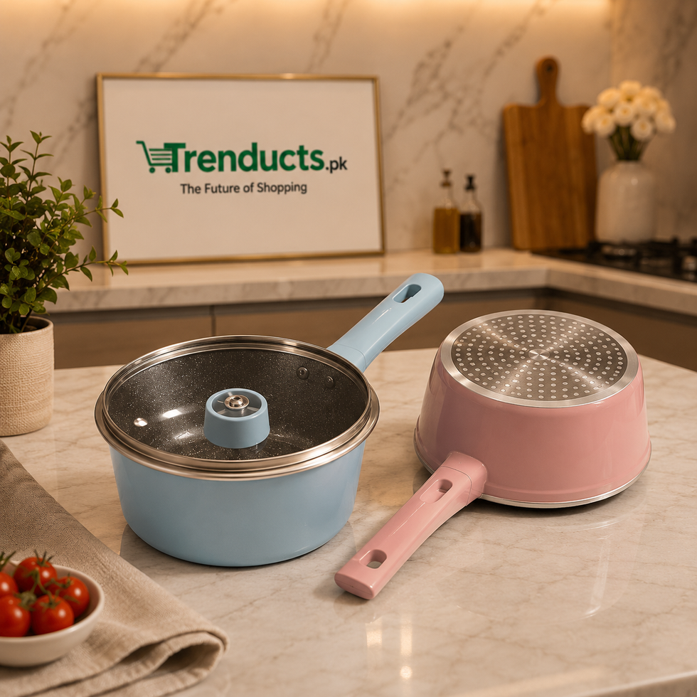 Premium 18cm Non-Stick Saucepan with Tempered Glass Lid